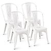 Globe-House-Products-GHP-4-Pcs-250-Lbs-Capacity-White-Stackable-Distressed-Iron-Kitchen-Dining-Chairs-0