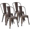 Globe-House-Products-GHP-4-Pcs-250-Lbs-Weight-Capacity-Tolix-Style-Copper-Stackable-Iron-Dining-Chairs-0