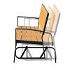 Globe-House-Products-GHP-700-Lbs-Capacity-Teak-Board-Brown-Frame-2-Person-Patio-Porch-Glider-Bench-Seat-0-1