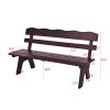 Globe-House-Products-GHP-770-Lbs-Weight-Capacity-Brown-3-Seater-Poplar-Wood-Yard-Garden-Porch-Bench-0-1