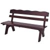 Globe-House-Products-GHP-770-Lbs-Weight-Capacity-Brown-3-Seater-Poplar-Wood-Yard-Garden-Porch-Bench-0