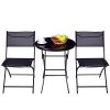 Globe-House-Products-GHP-Outdoor-3-Pcs-Black-Sturdy-Durable-Steel-Folding-Round-Table-and-Chairs-Set-0-0