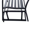 Globe-House-Products-GHP-Outdoor-505-Wx26-Dx35-H-Powder-Coated-Steel-Freestanding-Swing-Glider-Bench-0-1