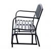 Globe-House-Products-GHP-Outdoor-505-Wx26-Dx35-H-Powder-Coated-Steel-Freestanding-Swing-Glider-Bench-0-2