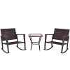 Globe-House-Products-GHP-Rattan-Wicker-Coffee-Table-Rocking-Chair-Furniture-Set-with-Brown-Cushions-0-1