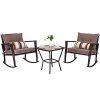 Globe-House-Products-GHP-Rattan-Wicker-Coffee-Table-Rocking-Chair-Furniture-Set-with-Brown-Cushions-0