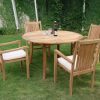 Grade-A-Teak-Wood-Luxurious-Dining-Set-Collections-5pc-52-Round-Table-and-4-Cahyo-Stacking-Arm-Chairs-TSDSCH2-0