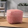 Great-Deal-Furniture-Alston-Outdoor-Modern-Boho-Pouf-Ivory-with-Red-0