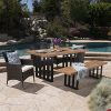 Great-Deal-Furniture-Francis-Outdoor-6-Piece-WickerConcrete-Lightweight-Dining-Set-with-Natural-Oak-Finish-Water-Resistant-Cushions-in-MultibrownBeige-0