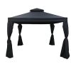 Great-Deal-Furniture-Ishtar-Outdoor-10-by-10-Water-Resistant-Fabric-and-Steel-Gazebo-Gray-0-2