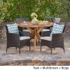 Great-Deal-Furniture-Jacob-Outdoor-5-Piece-Multibrown-Wicker-Dining-Set-with-Teak-Finish-Circular-Acacia-Wood-Dining-Table-and-Beige-Water-Resistant-Cushions-0-0