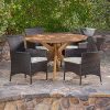 Great-Deal-Furniture-Jacob-Outdoor-5-Piece-Multibrown-Wicker-Dining-Set-with-Teak-Finish-Circular-Acacia-Wood-Dining-Table-and-Beige-Water-Resistant-Cushions-0-1
