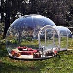 HUKOER-Stylish-Conservatory-Play-Area-for-Children-Greenhouse-or-GazeboOutdoor-Single-Tunnel-Inflatable-Bubble-TentFamily-Camping-Backyard-Transparent-Tent-With-Blower-0-0