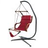 Hammock-C-Stand-Solid-Steel-Construction-Hammock-Air-Porch-Swing-Chair-New-0