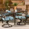 Hanover-MCLRDN7PCSQSW6-BLU-Montclair-7-Piece-Set-in-Ocean-Blue-with-6-Swivel-Rockers-and-a-40-x-67-Dining-Table-Outdoor-Furniture-0