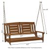 Hardwood-Hanging-Porch-Swing-with-Chain-Great-for-Use-in-Backyard-Garden-or-Patio-Durable-Blends-Easily-with-Your-Outdoor-Furniture-and-Decor-Simple-Design-and-Original-Appearance-Brown-Color-0-0