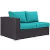 Hawthorne-Collections-Patio-Left-Arm-Loveseat-in-Espresso-and-Turquoise-0