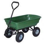 Heavy-Duty-Large-Capacity-Garden-Dump-Cart-Dumper-Utility-Yard-Lawn-Wagon-Carrier-Wheel-Barrow-Pneumatic-Tires-Garden-Tools-0-0