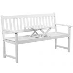 HomeDecor-Outdoor-Patio-Acacia-Wood-Bench-with-Integrated-Table-Patio-Furniture-White-0