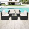 HomeDecor-Outdoor-Patio-Black-Rattan-Wicker-Sectional-Sofa-Couch-Seat-Set-4-Pieces-0-0