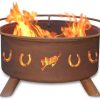 Horseshoes-Fire-Pit-with-Grill-and-FREE-Cover-0