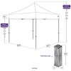 Impact-10×10-Canopy-Pop-Up-Tent-with-Zipper-Side-Walls-Impact-Canopies-Instant-Outdoor-Shelter-with-Roller-Bag-0-2