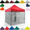 Impact-Canopy-10×10-Pop-Up-Canopy-Tent-Food-Service-Vendor-Booth-with-Mesh-Sidewalls-and-Wheeled-Roller-Bag-0
