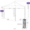 Impact-Canopy-10×10-Pop-Up-Canopy-Tent-Food-Service-Vendor-Booth-with-Mesh-Sidewalls-and-Wheeled-Roller-Bag-0-2