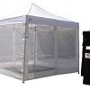 Impact-Canopy-10×10-Pop-Up-Canopy-Tent-Straight-Leg-Shelter-Gazebo-Mosquito-Netting-Mesh-Sidewalls-Steel-Frame-Roller-Bag-White-0