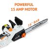 Ivation-16-Inch-150-AMP-Electric-Chainsaw-with-Auto-oiling-Automatic-Tension-Chain-BreakPowerful-Oregon-Chain-Includes-Bonus-Oil-Bottle-0-0