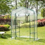 Junda-Portable-Greenhouse-56-x28-x-76-Reinforced-PVC-Cover-without-Shelf-Waterproof-UV-Protected-0-0