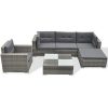 K-Top-Deal-17-Pieces-Patio-Outdoor-Wicker-Rattan-Sofa-Set-with-Cushion-Set-Grey-0-0