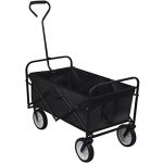 K-Top-Deal-Foldable-Garden-Wheelbarrow-Utility-Cart-Trolley-Trailer-Steel-Carrier-Black-0