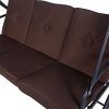 KA-Company-Porch-Swing-Chair-Canopy-Patio-Furniture-Outdoor-Seat-Cushion-Hammock-Bed-Seats-Cushioned-Garden-Glider-Bench-Hanging-Convert-Flat-3-Seats-Brown-0-0