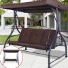 KA-Company-Porch-Swing-Chair-Canopy-Patio-Furniture-Outdoor-Seat-Cushion-Hammock-Bed-Seats-Cushioned-Garden-Glider-Bench-Hanging-Convert-Flat-3-Seats-Brown-0