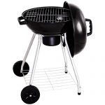 Kettle-Charcoal-Grill-Outdoor-Backyard-BBQ-Cooking-with-Wheels-Black-185-Inch-0