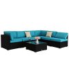 Kinbor-7-Piece-Black-All-Weather-Rattan-Wicker-Sofa-Set-Backyard-Patio-Furniture-Cushioned-Sectional-Sofa-Conversation-Sets-0-2