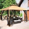 LCH-10-x-10-ft-Outdoor-Gazebo-2-Tier-Soft-Top-Canopy-Heavy-Duty-Steel-Frame-Sun-Shelter-with-Zippered-Mosquito-Netting-Beige-0-0