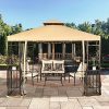 LCH-10-x-10-ft-Outdoor-Gazebo-2-Tier-Soft-Top-Canopy-Heavy-Duty-Steel-Frame-Sun-Shelter-with-Zippered-Mosquito-Netting-Beige-0-1