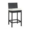 LOVE-US-5-Piece-Classy-Patio-Bar-Set-Made-of-Woven-Rattan-and-Aluminum-Frame-4-Barstools-with-Cozy-Cushions-and-1-Glass-Top-Square-Table-EpsressoWhite-Expert-Home-Guide-0-0