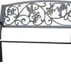 Liquid-Pack-Solutions-Metal-Garden-Bench-Sturdy-Cast-and-Tube-Iron-Bench-Features-an-Stunning-Back-Detailed-with-Hummingbirds-Vines-and-Flowers-0