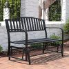 Liquid-Pack-Solutions-Outdoor-Patio-Steel-Glider-Bench-Made-from-Heavy-duty-Steel-Material-so-it-is-Sure-to-Hold-Up-to-the-Harsh-Elements-0-0