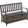 Liquid-Pack-Solutions-Patio-Garden-Back-Yard-Furniture-Bench-with-Wicker-Storage-Box-in-Brown-Color-Perfect-for-Your-Garden-0-1