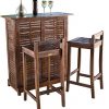 Liquid-Pack-Solutions-Stylish-and-Comfy-Add-This-3-Piece-Bar-Set-in-Rick-Mahogany-stain-Made-of-Acacia-Wood-With-Water-Resistant-Including-One-Table-and-2-Stools-0