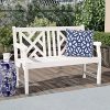 Liquid-Pack-Solutions-Wood-Garden-Bench-in-White-Made-of-Solid-Wood-Its-Open-Geometric-Back-Adds-Visual-Appeal-to-Your-Dcor-0-0