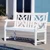 Liquid-Pack-Solutions-Wood-Garden-Bench-in-White-Made-of-Solid-Wood-Its-Open-Geometric-Back-Adds-Visual-Appeal-to-Your-Dcor-0