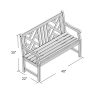 Liquid-Pack-Solutions-Wood-Garden-Bench-in-White-Made-of-Solid-Wood-Its-Open-Geometric-Back-Adds-Visual-Appeal-to-Your-Dcor-0-2
