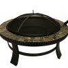 Lizh-Metalwork-30-Inch-Heavy-Duty-Natural-Slate-Top-Fire-Pit-TableWood-Burning-Backyard-Patio-Garden-Fire-Pit-0-0