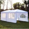 MCombo-White-10×20-Ft-Easy-POP-Up-Wedding-Canopy-Party-Tent-No-Window-Gazebo-with-Side-Walls-and-Carry-Case-0-0