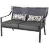 MattsGlobal-Transitional-Style-Durable-Alexandra-Square-Patio-Loveseat-Bench-with-2-Lumbar-Pillows-0